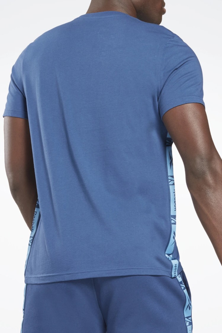 Футболка мужская Reebok Ri Tape Tee голубая HB2147 изображение 4