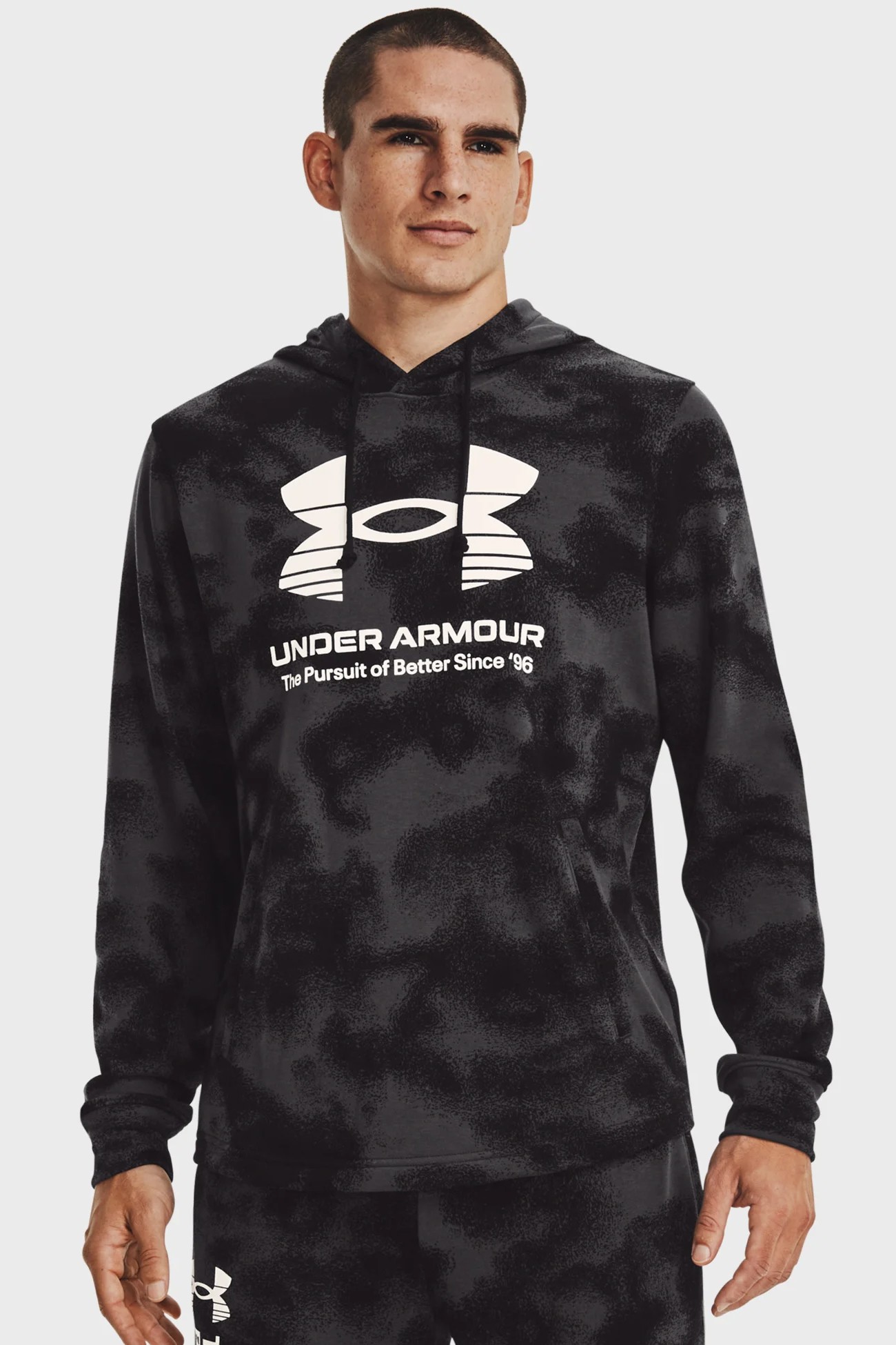 Толстовка мужская Under Armour UA Rival Terry Novelty HD серая 1377185-001 изображение 2