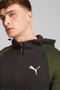 Толстовка мужская Puma EVOSTRIPE Full-Zip Hoodie DK хаки 67593031 изображение 4