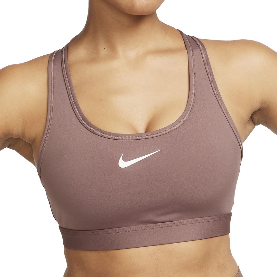 Бра жіночий Nike W NK SWSH LGT SPT BRA коричневий DX6817-208 — фото 1