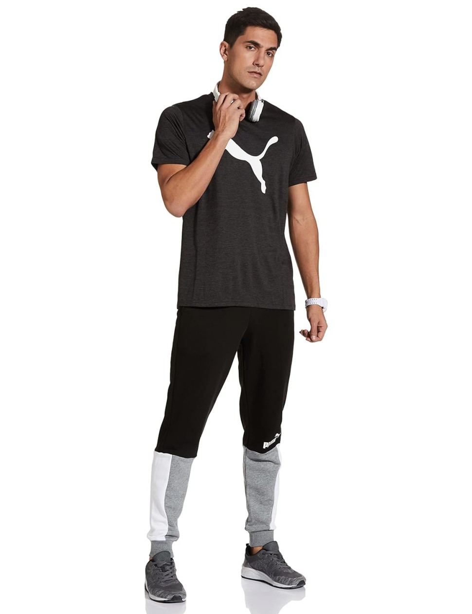 Штани чоловічі Puma ESS+ Block Sweatpants чорні 84800701 — фото 4