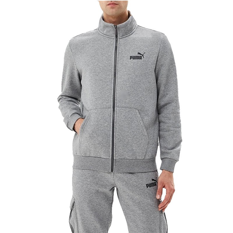 Толстовка мужская Puma ESSENTIALS FLEECE TRACK JKT серая 85336003 изображение 2