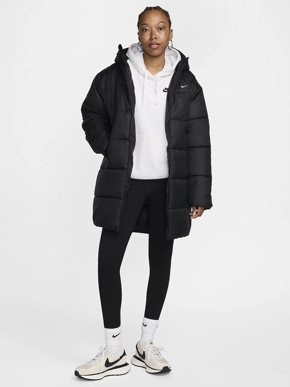 Куртка жіноча Nike W NSW TF SNFL NK CLSC PRKA чорна FZ5903-010 изображение 7