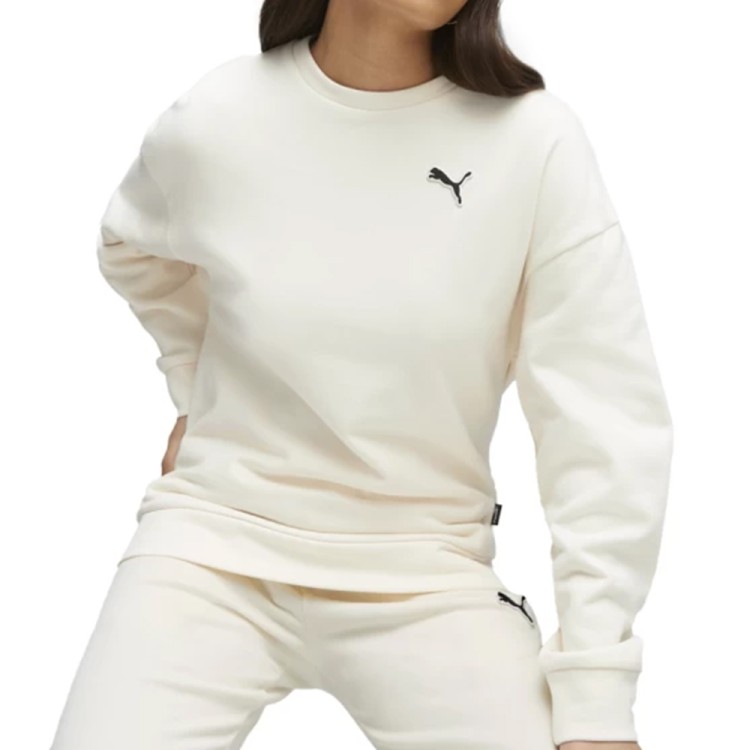 Толстовка женская Puma BETTER ESSENTIALS Crew FL молочная 67680399 изображение 1