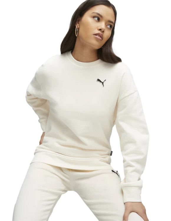 Толстовка женская Puma BETTER ESSENTIALS Crew FL молочная 67680399 изображение 2