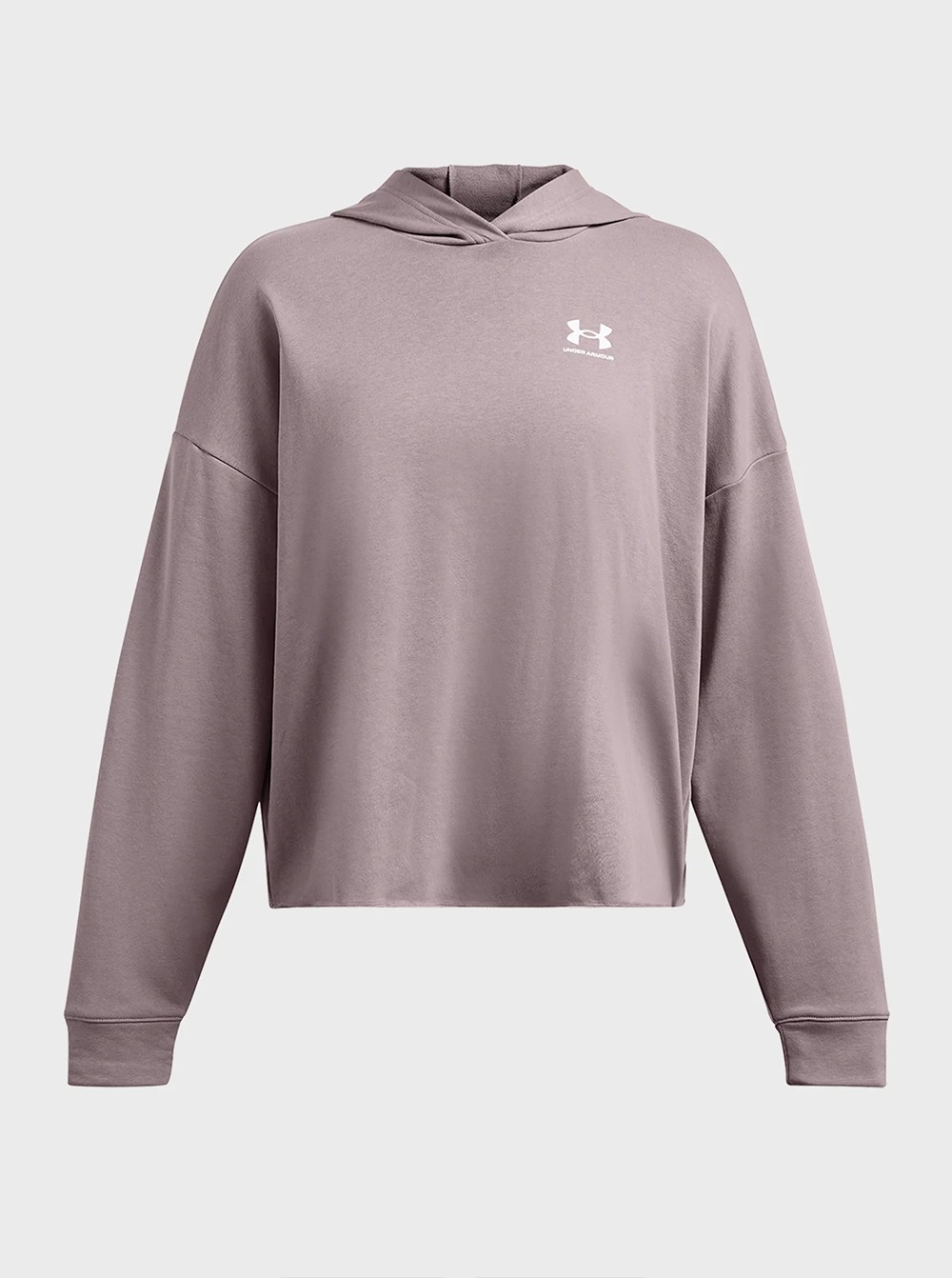 Толстовка женская Under Armour UA Rival Terry OS Hoodie серая 1382736-015 изображение 4