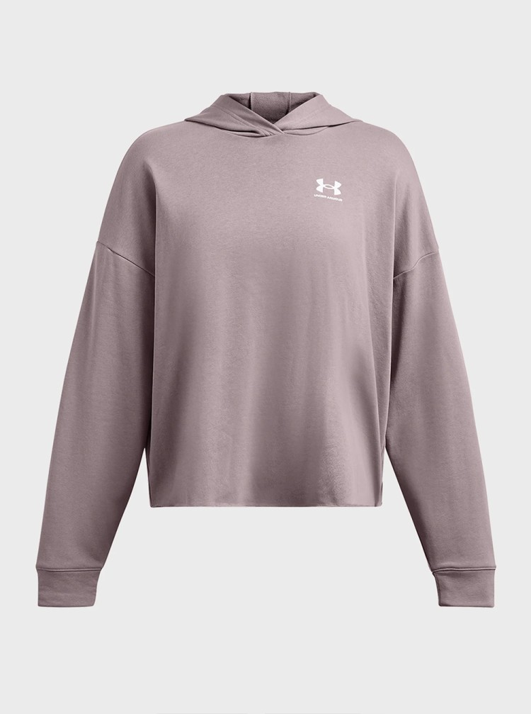 Толстовка жіноча Under Armour UA Rival Terry OS Hoodie сіра 1382736-015 изображение 4