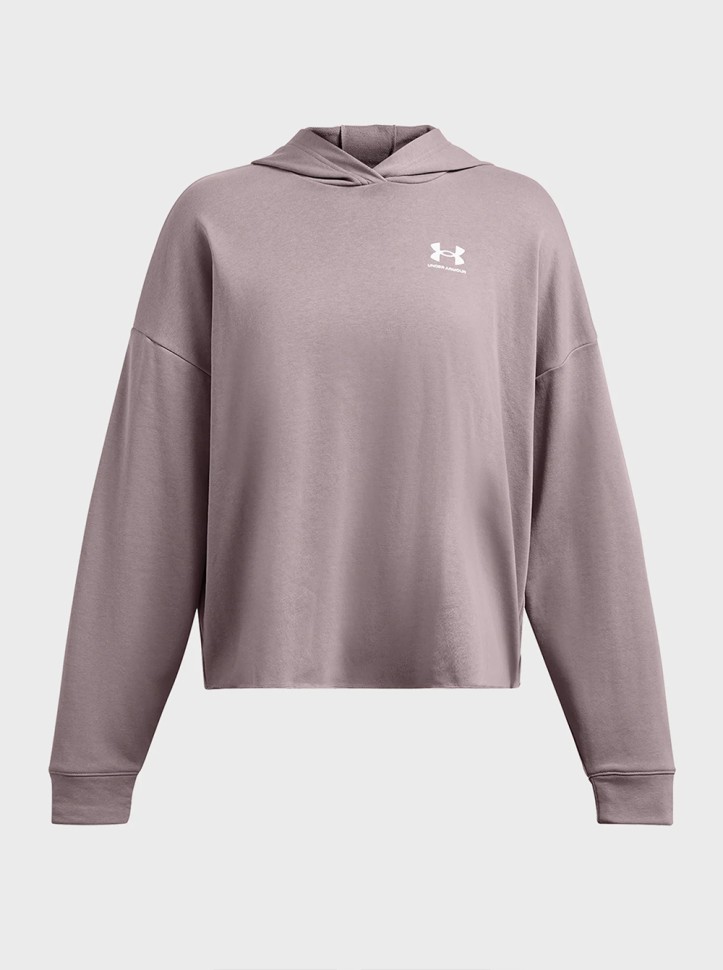 Толстовка жіноча Under Armour UA Rival Terry OS Hoodie сіра 1382736-015 изображение 4