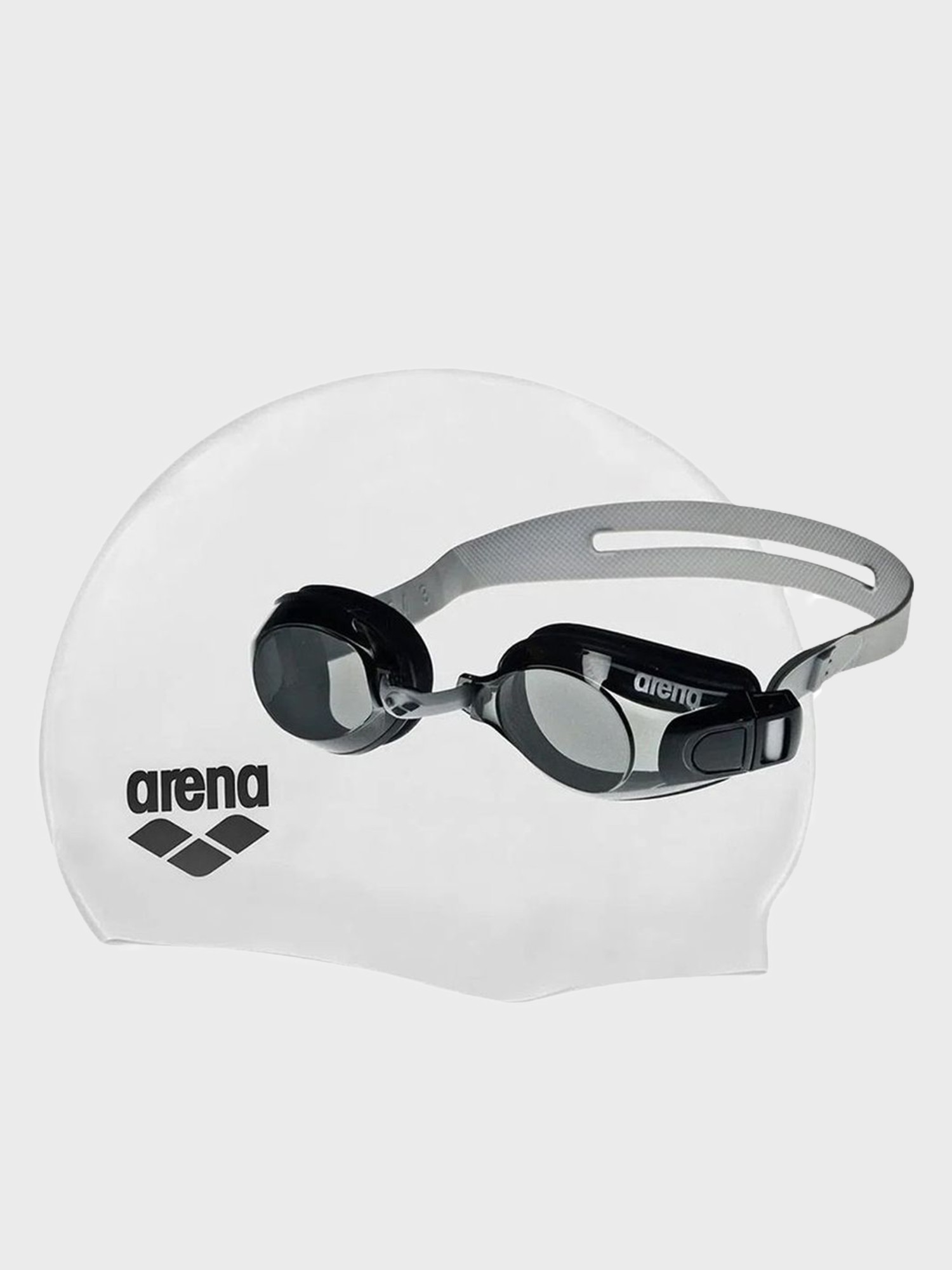 Комплект (очки+шапочка) Arena POOL SET черно-белый 92422-055 изображение 2
