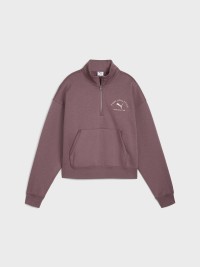 Толстовка жіноча Puma CLASS Half-Zip Crew фіолетова 68813888 изображение 5