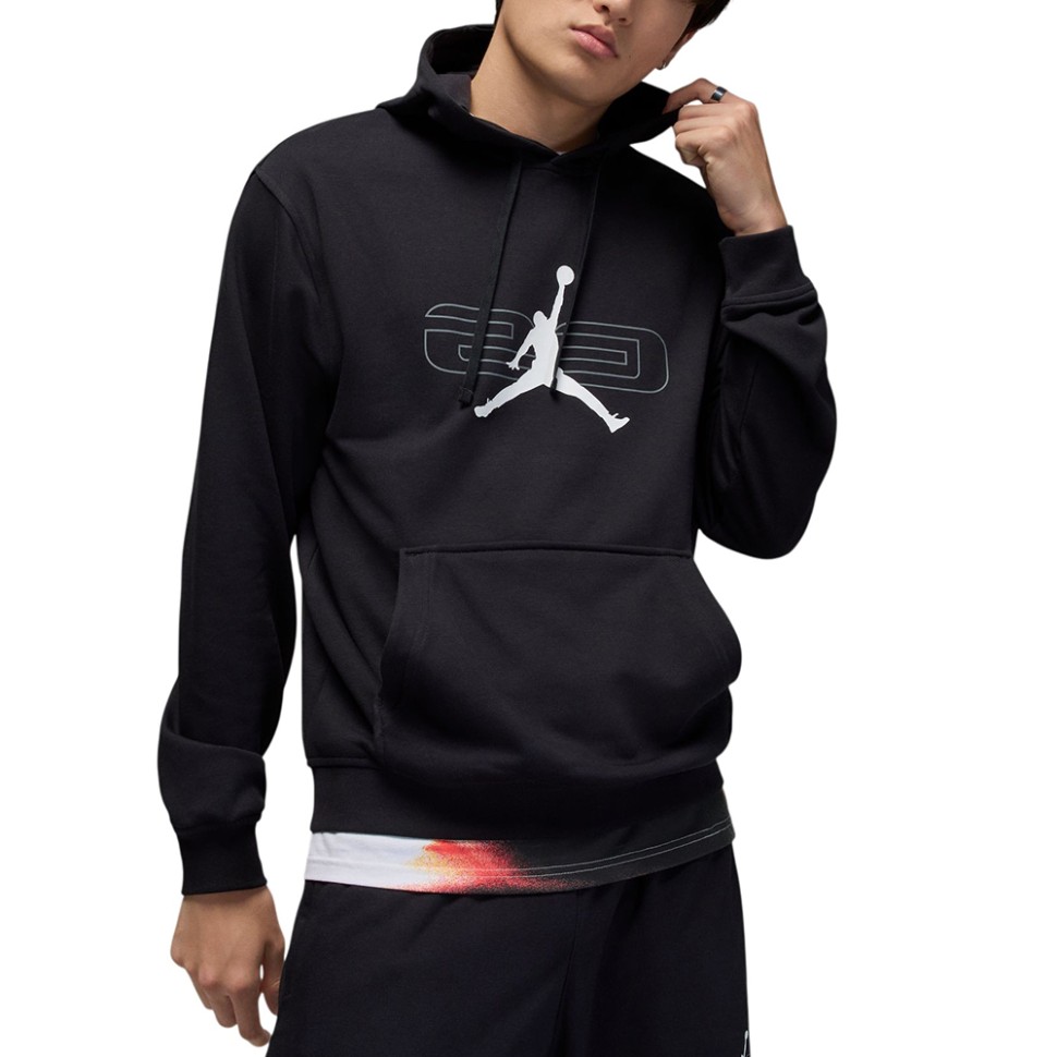 Толстовка чоловіча Nike M J SPRT CSVR GFX FLC PO чорна HQ8694-010 — фото 1
