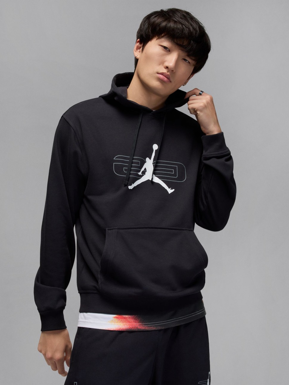 Толстовка чоловіча Nike M J SPRT CSVR GFX FLC PO чорна HQ8694-010 — фото 2