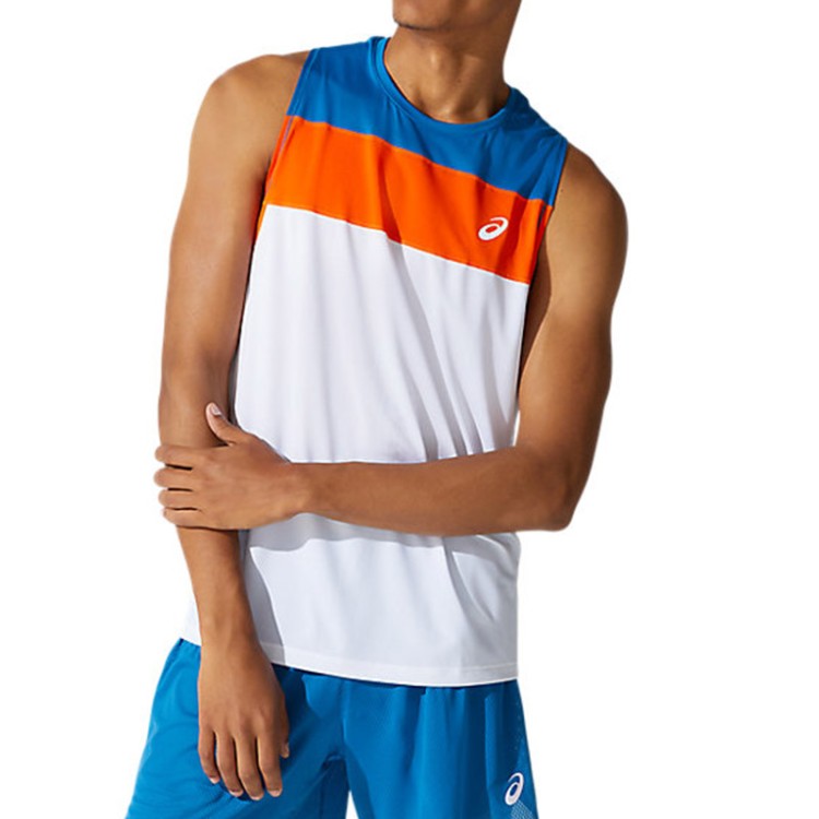 Майка мужская Asics Race Singlet белая 2011B881-100 изображение 2