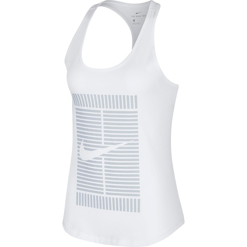 Майка жіноча Nike W NKCT TANK TOMBOY LOGO біла 889791-100 — фото 1