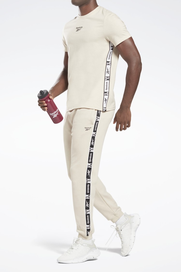 Футболка мужская Reebok Ri Tape Tee бежевая HB2150 изображение 3