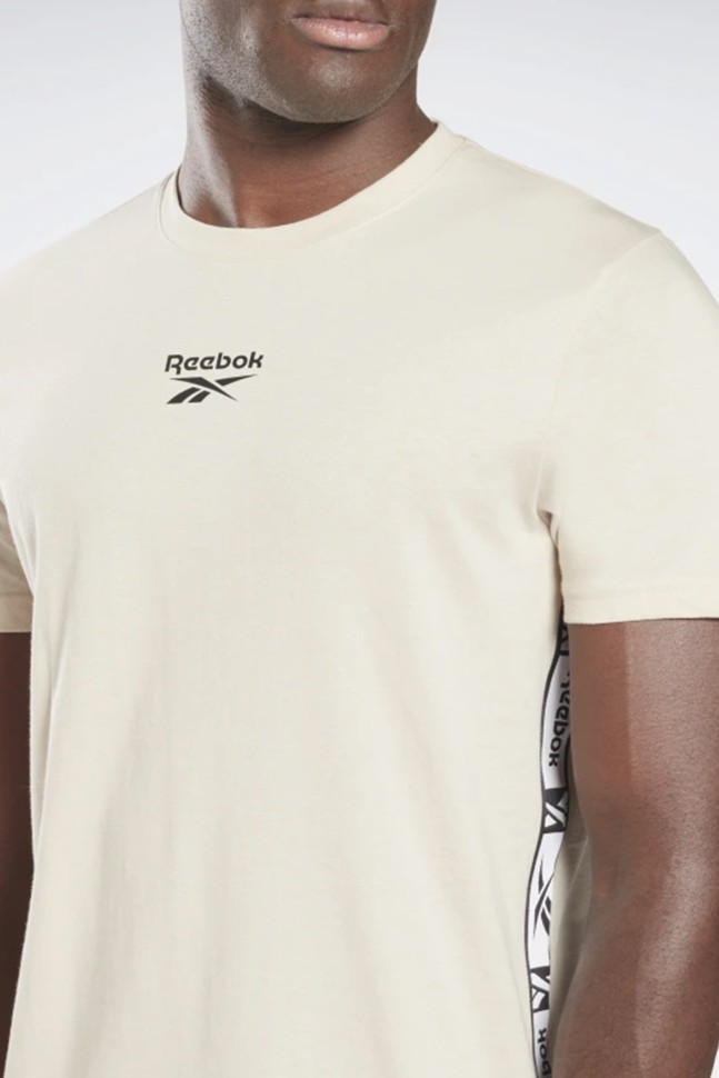Футболка мужская Reebok Ri Tape Tee бежевая HB2150 изображение 5