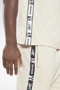 Футболка мужская Reebok Ri Tape Tee бежевая HB2150 изображение 6