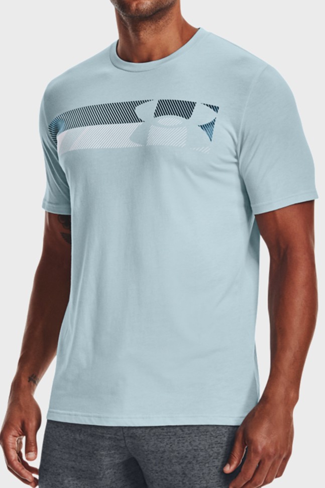 Футболка чоловіча Under Armour Ua Fast Left Chest 3.0 Ss блакитна 1370518-478 изображение 2