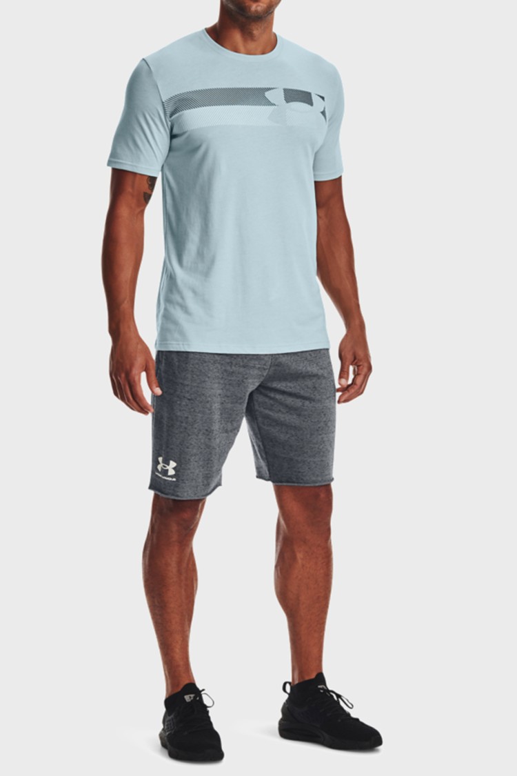 Футболка чоловіча Under Armour Ua Fast Left Chest 3.0 Ss блакитна 1370518-478 изображение 5