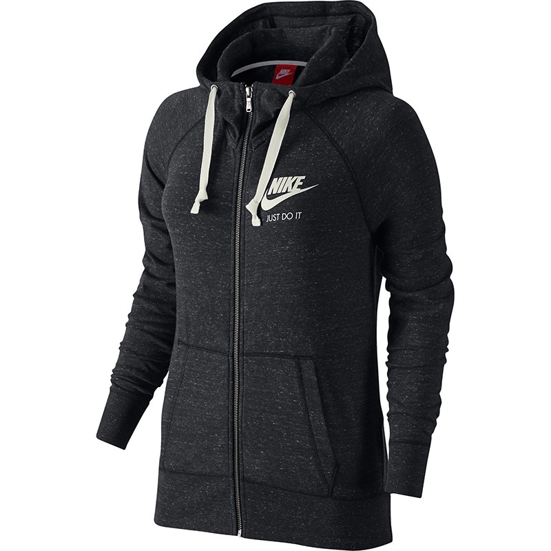 Толстовка женская Nike Gym FZ серая 726057-060 — Sport City Толстовка женская Nike Gym FZ серая 726057-060