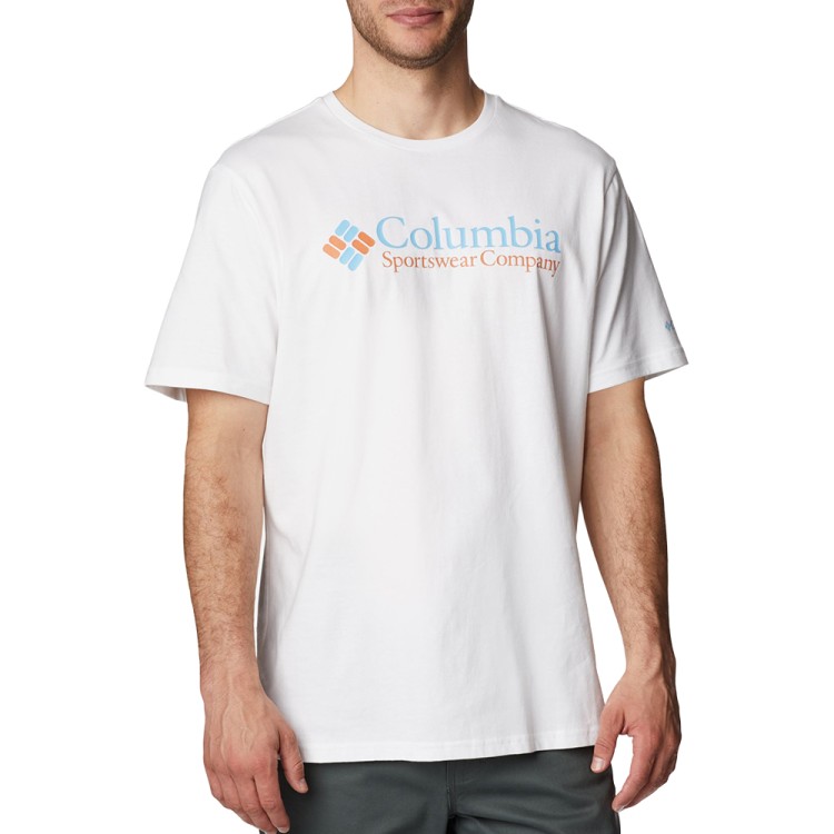 Футболка чоловіча Columbia Deschutes Valley™ Graphic Tee белая 2036461-100 изображение 1