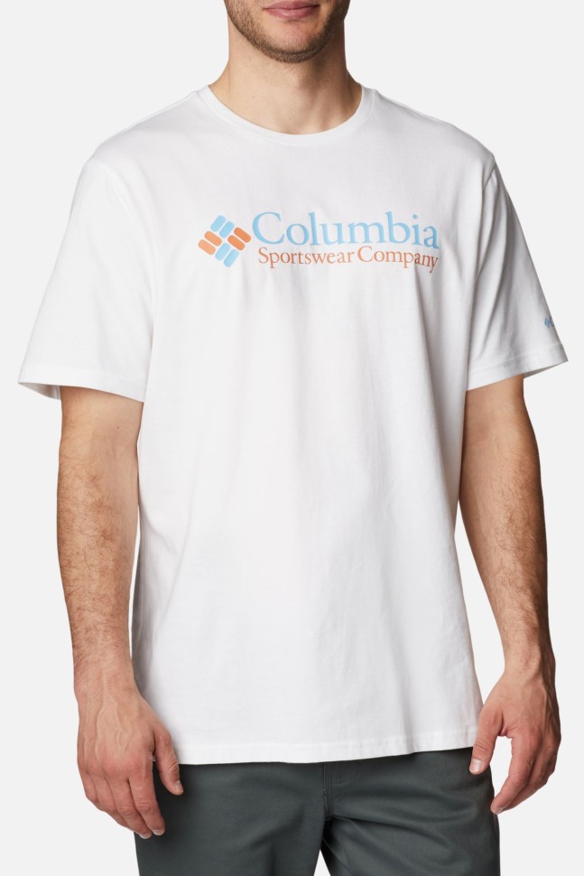 Футболка чоловіча Columbia Deschutes Valley™ Graphic Tee белая 2036461-100 изображение 2