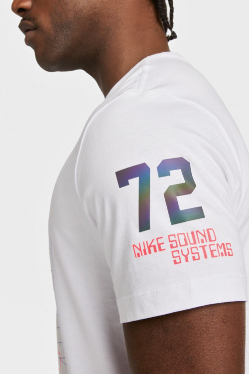Футболка мужская Nike M NSW TEE TREND IRIDESCENT HBR белая FB9768-100 изображение 3