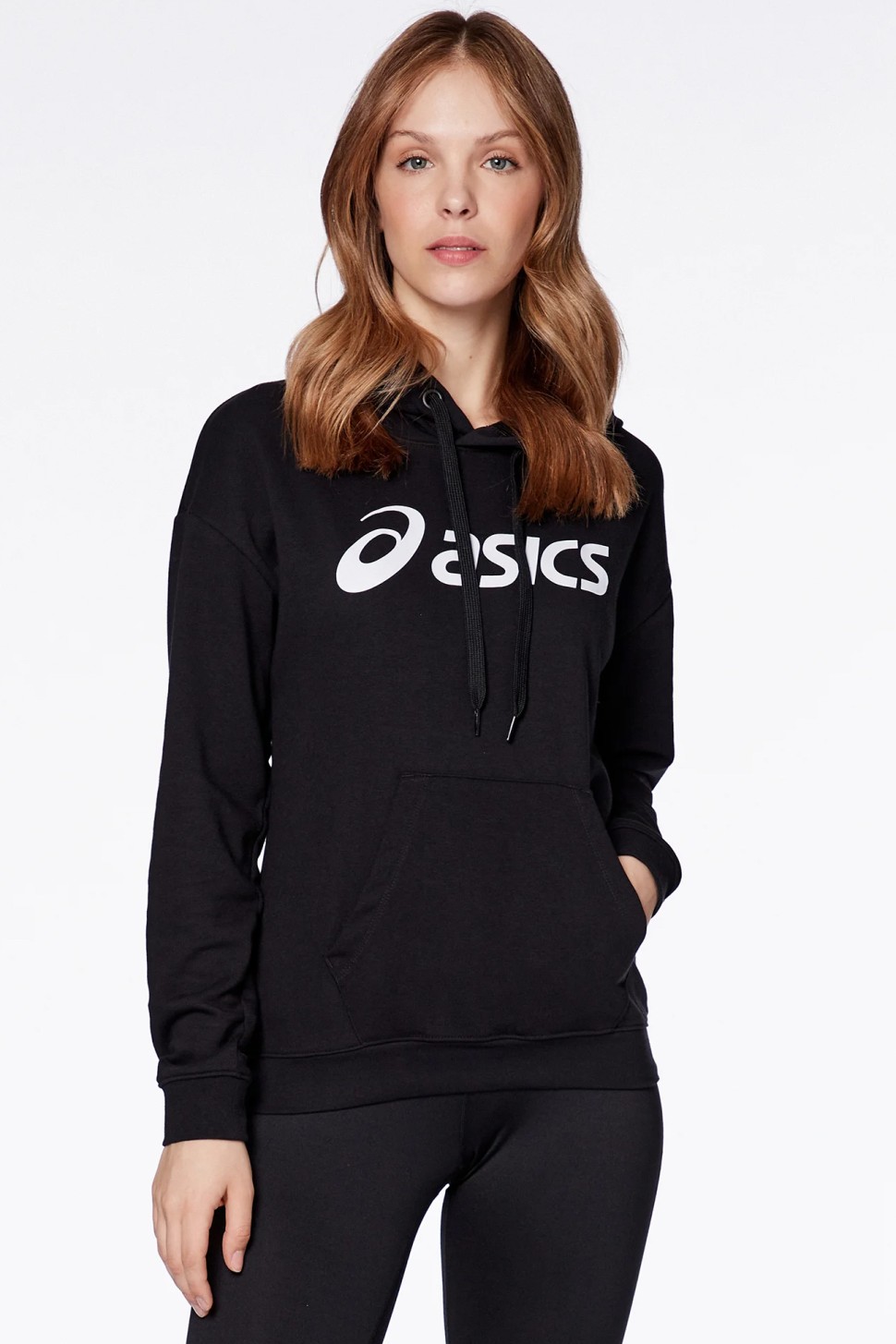 Толстовка жіноча Asics BIG ASICS OTH HOODIE чорна 2032A990-001 — фото 2