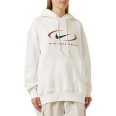 Толстовка женская Nike W NSW FLC OS PO HDY SWSH молочная FN7698-133