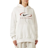 Толстовка женская Nike W NSW FLC OS PO HDY SWSH молочная FN7698-133 изображение 1