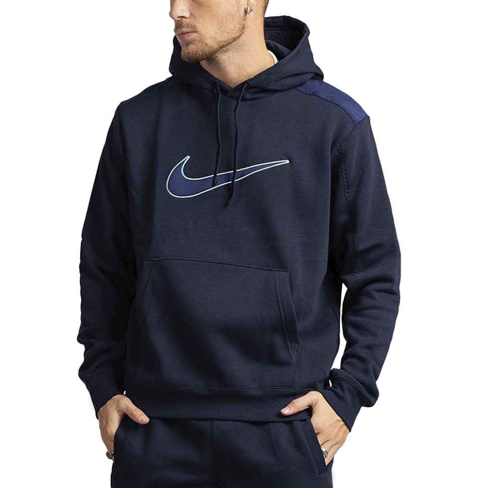 Толстовка чоловіча Nike M NSW SP FLC HOODIE BB синя FN0247-475 — фото 1