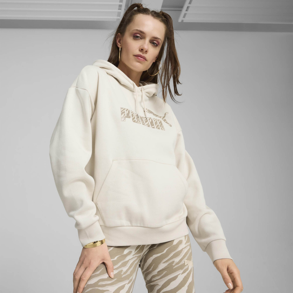 Толстовка жіноча Puma ESS+ ANIMAL Hoodie FL молочна 68149287 — фото 2