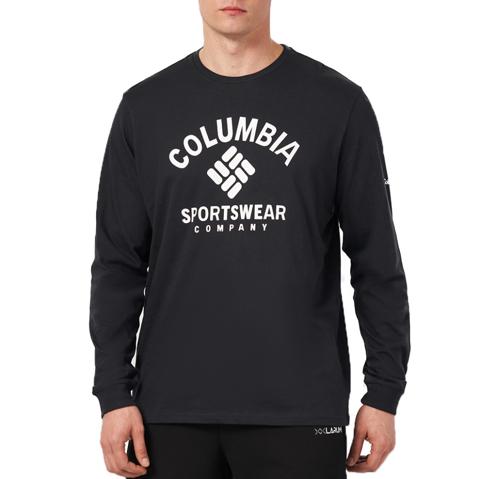 Футболка з довгим рукавом чоловіча Columbia Rockaway River™ Graphic LS Tee чорна 2022191-009 — фото 1