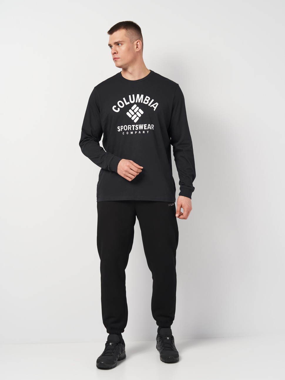 Футболка з довгим рукавом чоловіча Columbia Rockaway River™ Graphic LS Tee чорна 2022191-009 — фото 4