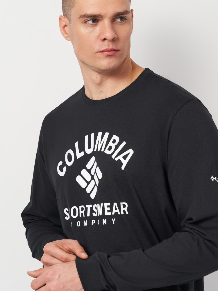 Футболка с длинным рукавом мужская Columbia Rockaway River™ Graphic LS Tee черная 2022191-009 изображение 5
