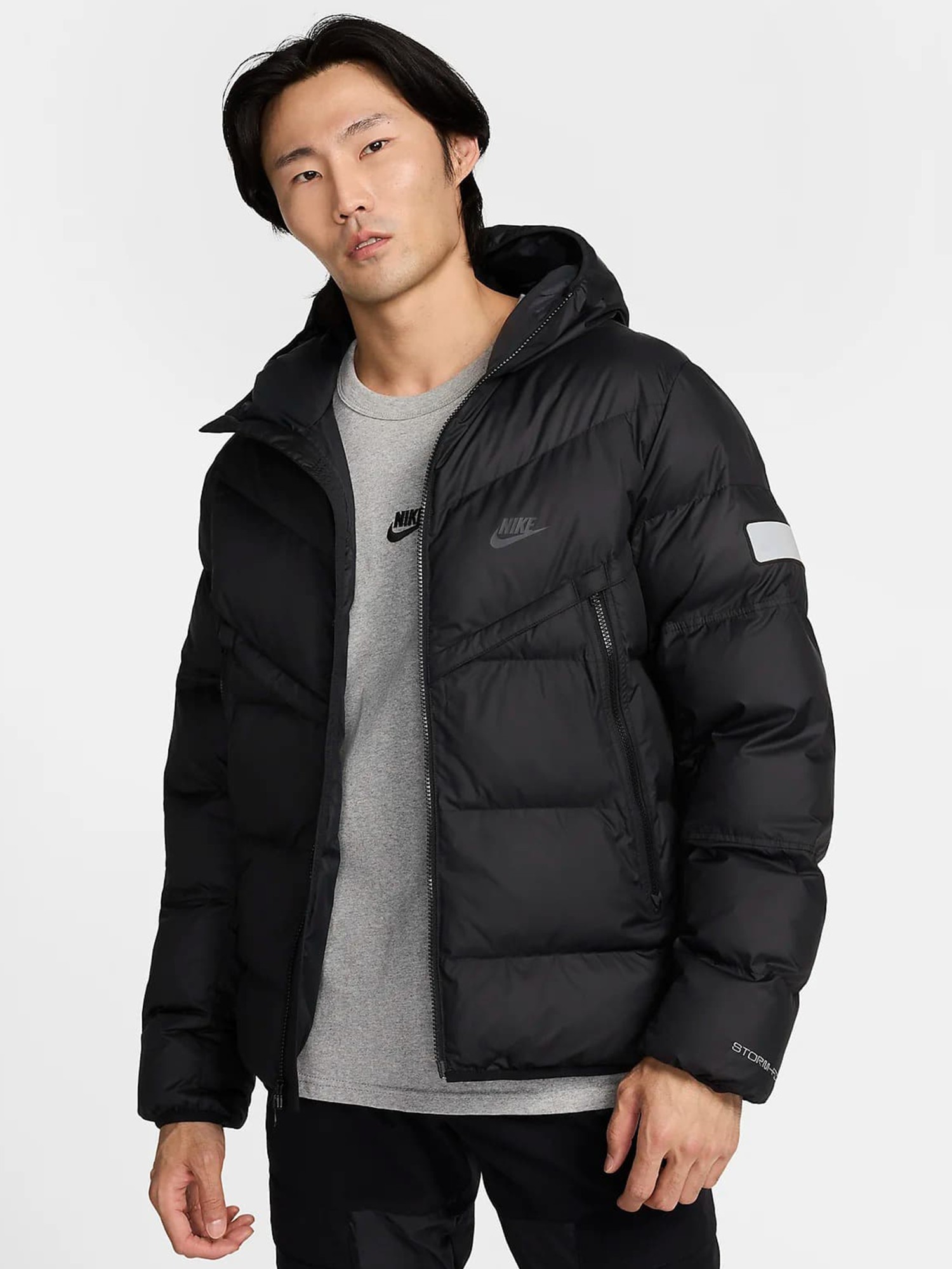 Куртка чоловіча Nike M NSW SF WR PL-FLD AIR MAX JKT чорна HF6603-010 изображение 2