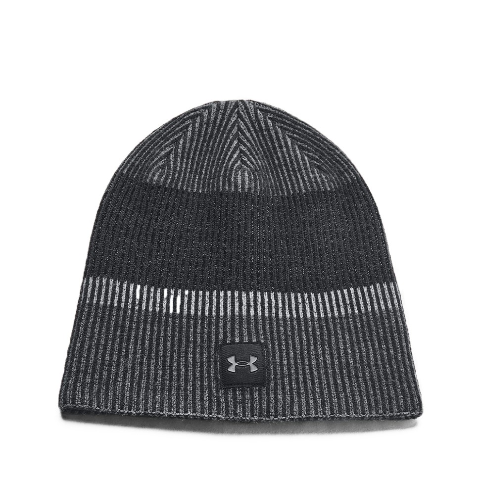 Шапка  Under Armour Launch Reflective Beanie черная 1386648-001 изображение 1