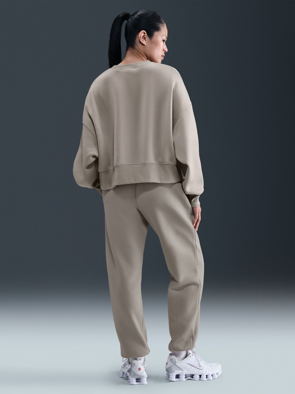 Штани жіночі Nike W NSW PHNX FLC HR OS PANT 2 сірі FZ5996-009 — фото 9