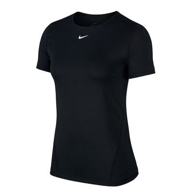 Футболка женская Nike W Np 365 Top Ss Essential черная AO9951-010