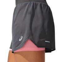 Шорти жіночі Asics Ventilate 2-N-1 3.5In Short сірі 2012A772-022  изображение 3