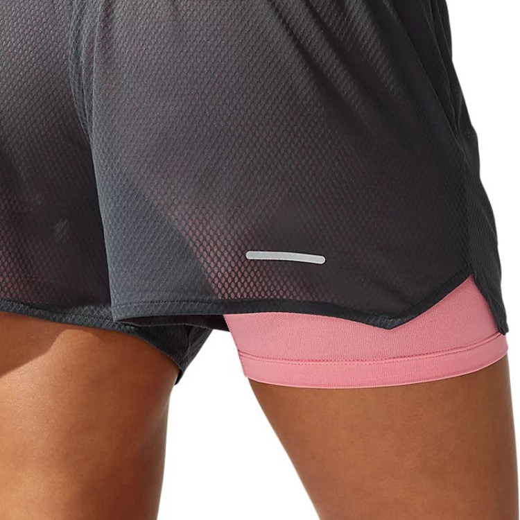 Шорти жіночі Asics Ventilate 2-N-1 3.5In Short сірі 2012A772-022  изображение 4