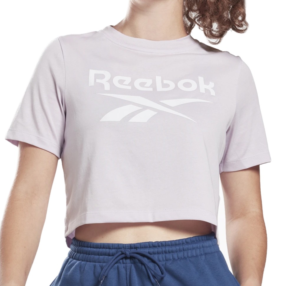 Футболка женская Reebok Ri Bl Crop Tee фиолетовая HB2277 — Sport City Футболка женская Reebok Ri Bl Crop Tee фиолетовая HB2277