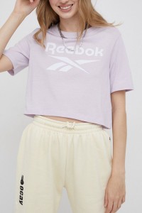 Футболка женская Reebok Ri Bl Crop Tee фиолетовая HB2277 изображение 2