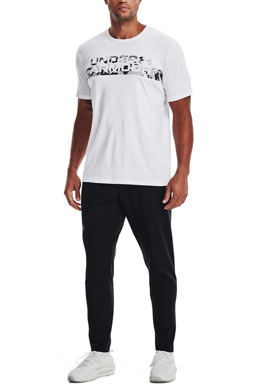 Футболка чоловіча Under Armour Ua Camo Chest Stripe Ss біла 1370519-100 — фото 4