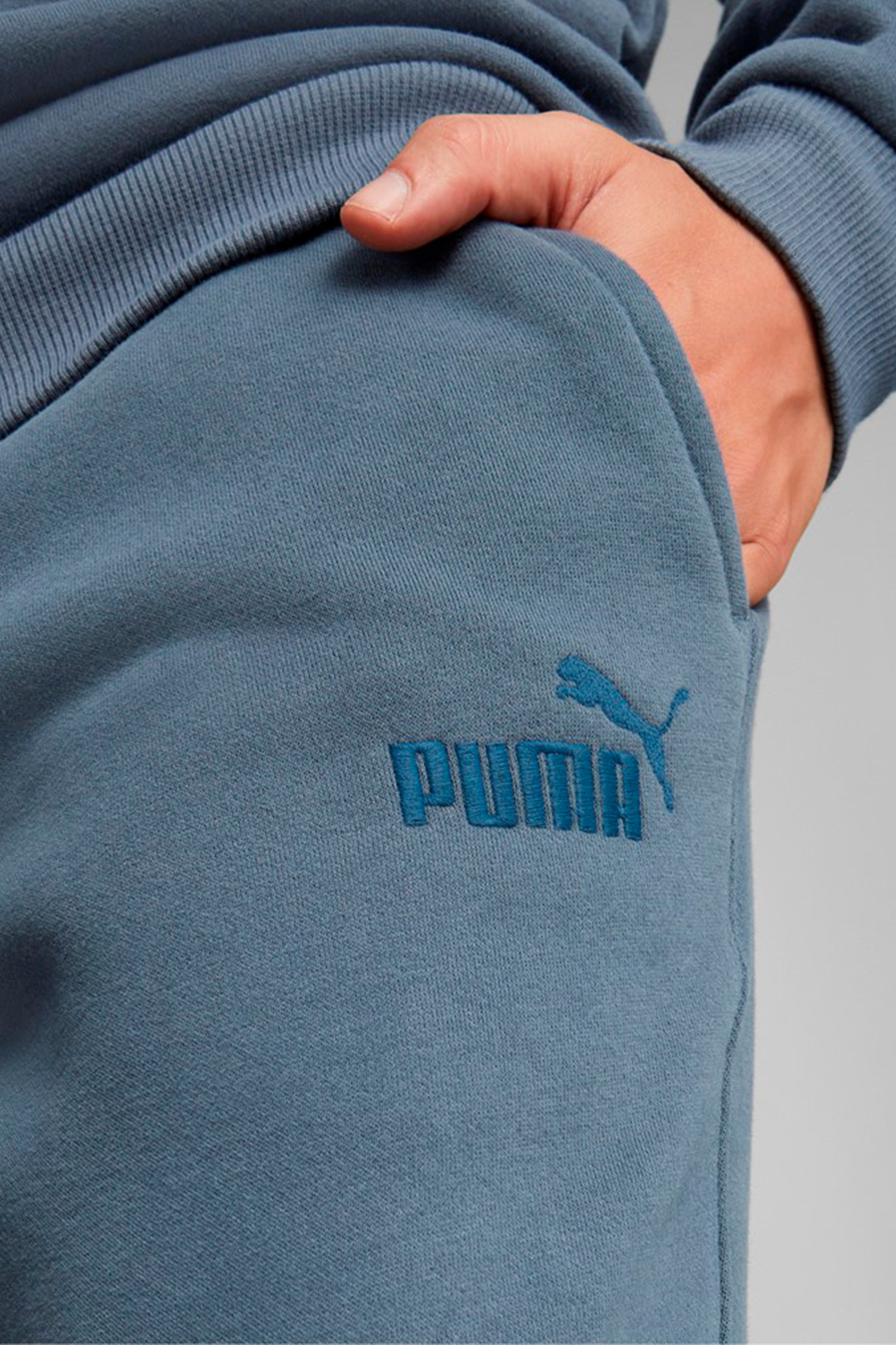 Штани чоловічі Puma ESS ELEVATED Sweatpants сині 84988918 изображение 4