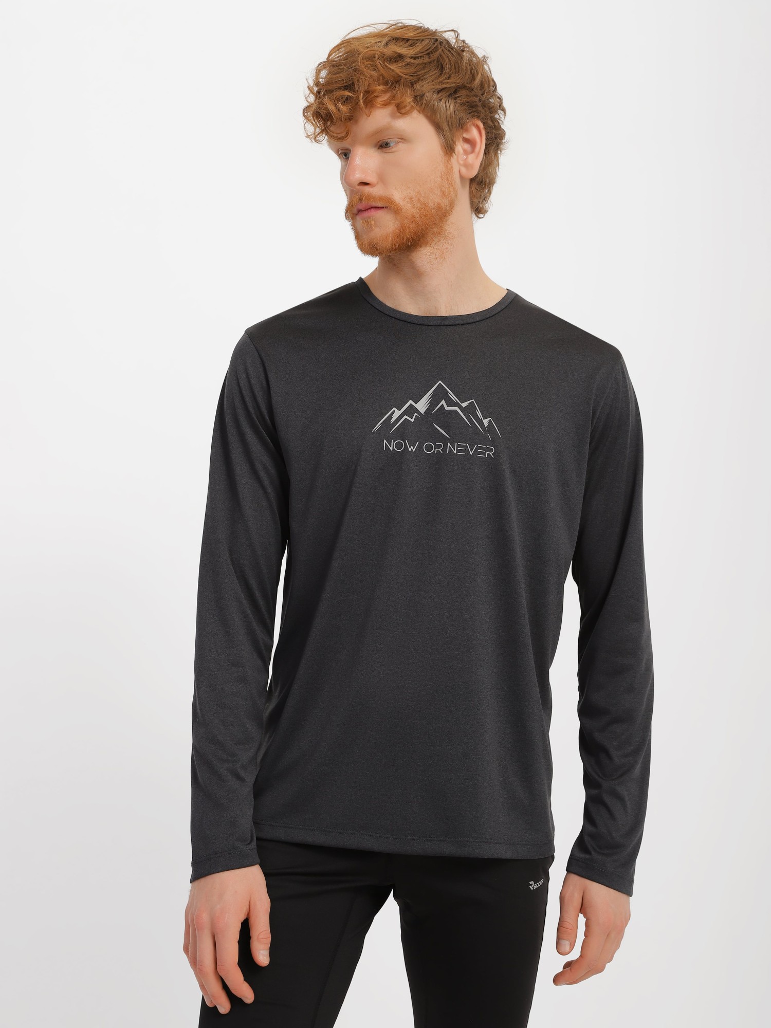 Футболка з довгим рукавом чоловіча Radder Nepas темно-сіра 122124-020 изображение 2
