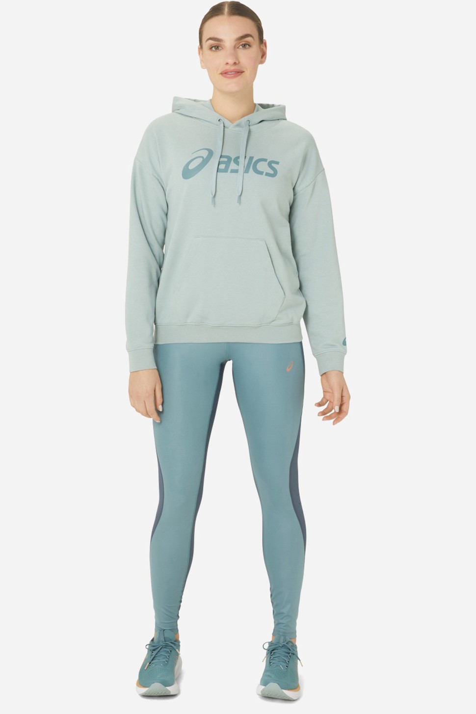 Толстовка жіноча Asics BIG ASICS OTH HOODIE бірюзова 2032A990-404 — фото 2