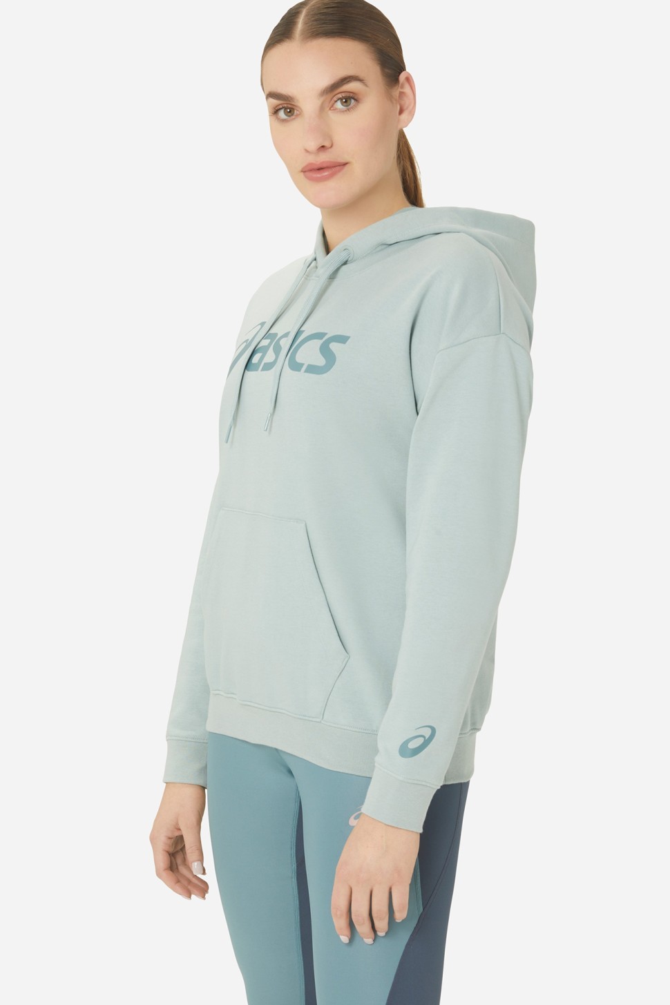Толстовка жіноча Asics BIG ASICS OTH HOODIE бірюзова 2032A990-404 — фото 3