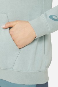 Толстовка женская Asics BIG ASICS OTH HOODIE бирюзовая 2032A990-404 изображение 4