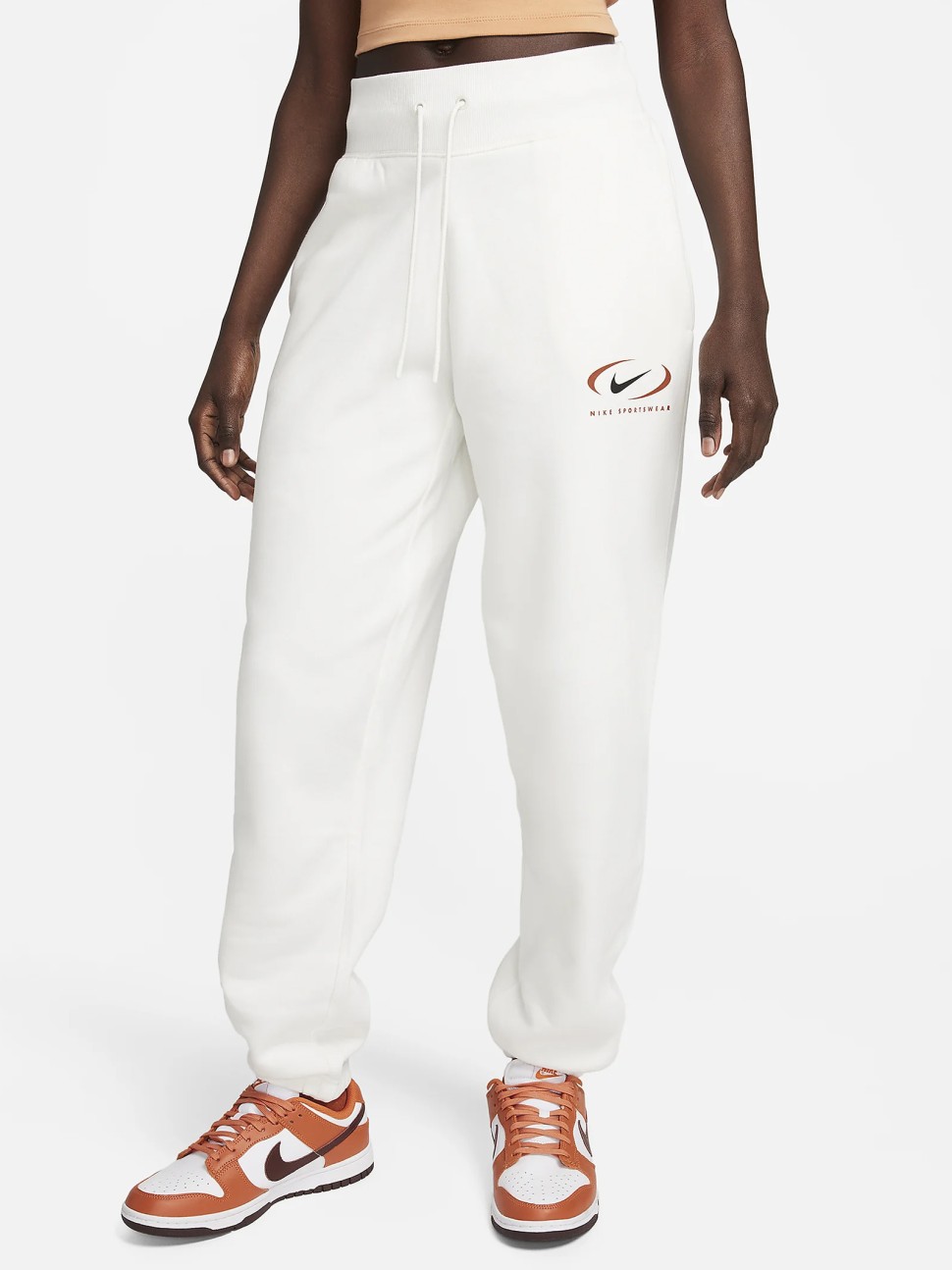 Штани жіночі Nike W NSW PHNX FLC HR OS PANT PRNT молочні FN7716-133 — фото 2